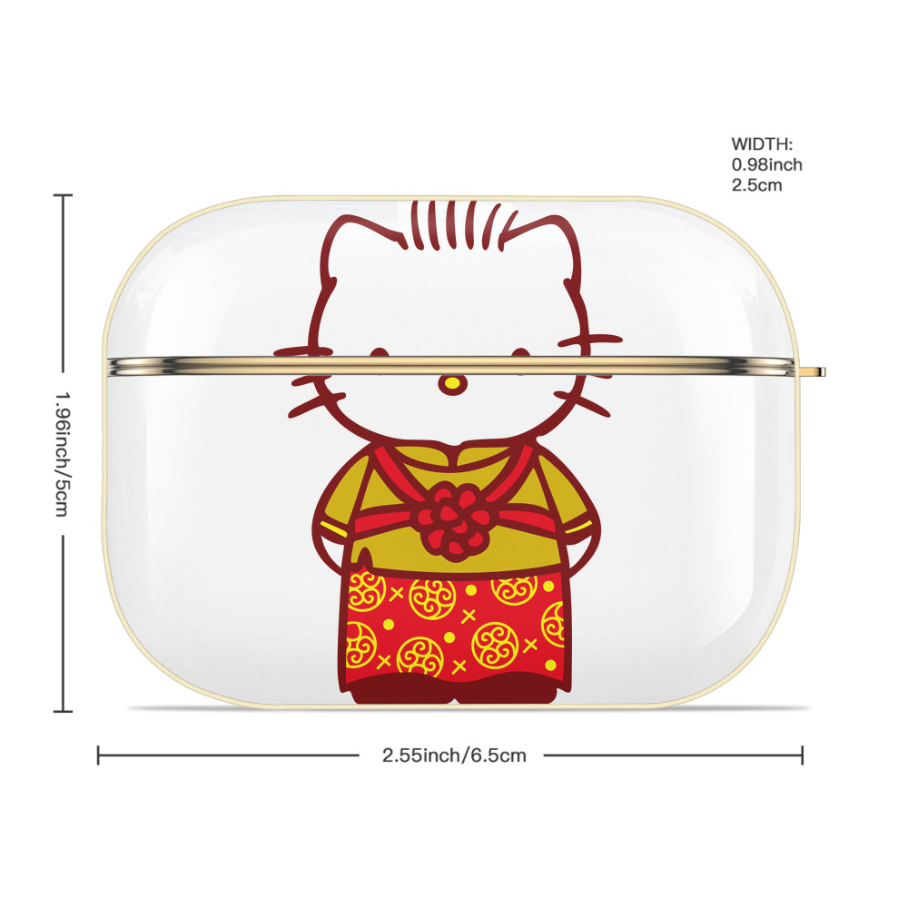 Hello Kitty ハローキティ 【AirPods Pro用】ハードシェル保護ケース｜耐衝撃・防指紋・カラビナ付き商品仕様