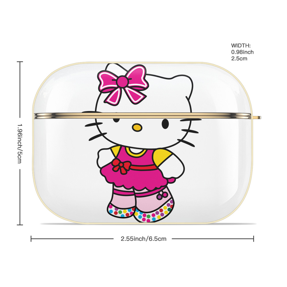 Hello Kitty ハローキティ 【AirPods Pro用】ハードシェル保護ケース｜耐衝撃・防指紋・カラビナ付き商品仕様