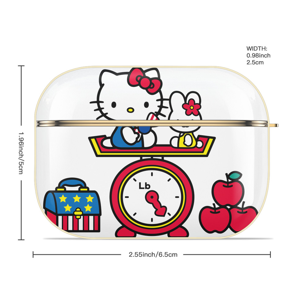 Hello Kitty ハローキティ 【AirPods Pro用】ハードシェル保護ケース｜耐衝撃・防指紋・カラビナ付き商品仕様