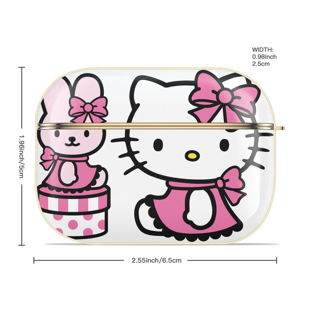 Hello Kitty ハローキティ 【AirPods Pro用】ハードシェル保護ケース｜耐衝撃・防指紋・カラビナ付き商品仕様