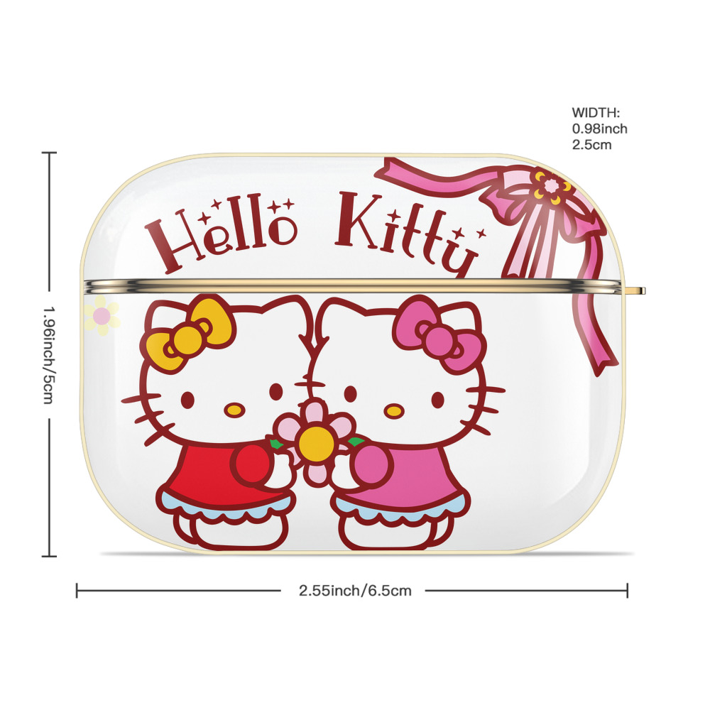 Hello Kitty ハローキティ 【AirPods Pro用】ハードシェル保護ケース｜耐衝撃・防指紋・カラビナ付き商品仕様