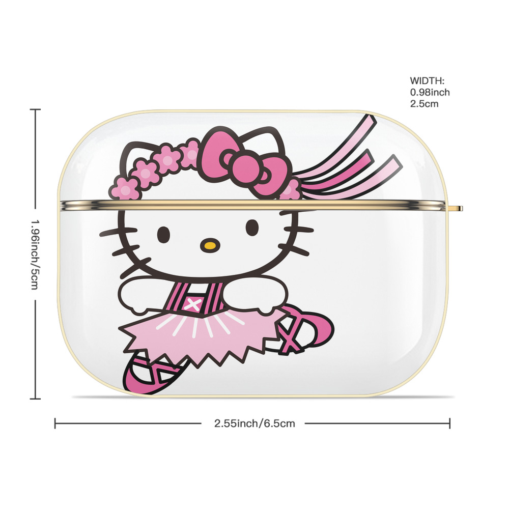 Hello Kitty ハローキティ 【AirPods Pro用】ハードシェル保護ケース｜耐衝撃・防指紋・カラビナ付き商品仕様