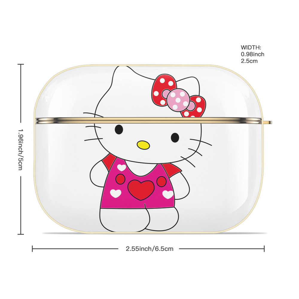 Hello Kitty ハローキティ 【AirPods Pro用】ハードシェル保護ケース｜耐衝撃・防指紋・カラビナ付き商品仕様