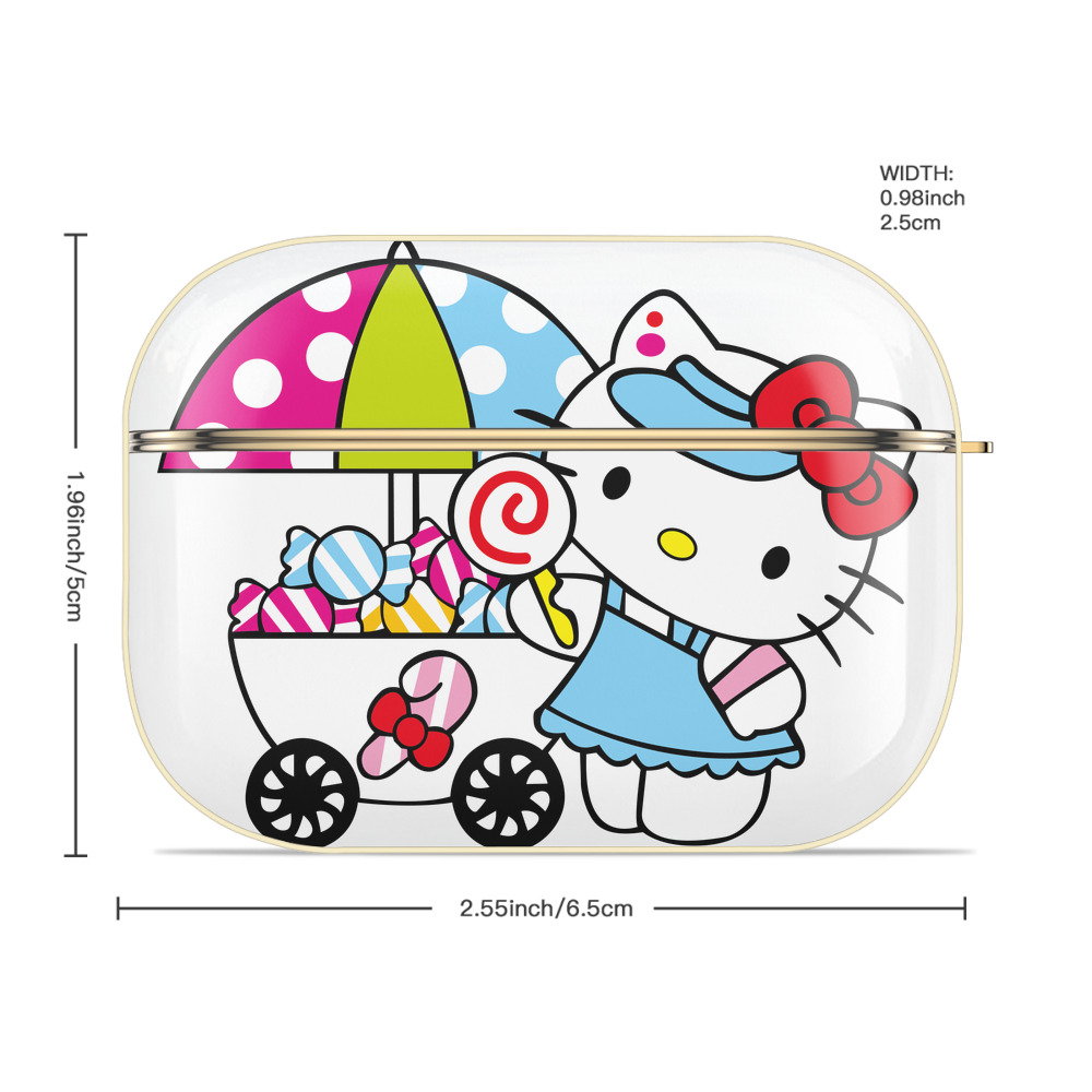 Hello Kitty ハローキティ 【AirPods Pro用】ハードシェル保護ケース｜耐衝撃・防指紋・カラビナ付き商品仕様