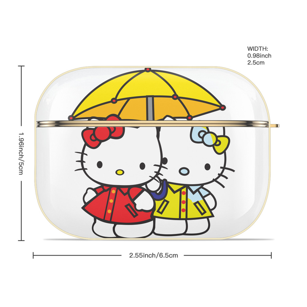 Hello Kitty ハローキティ 【AirPods Pro用】ハードシェル保護ケース｜耐衝撃・防指紋・カラビナ付き商品仕様