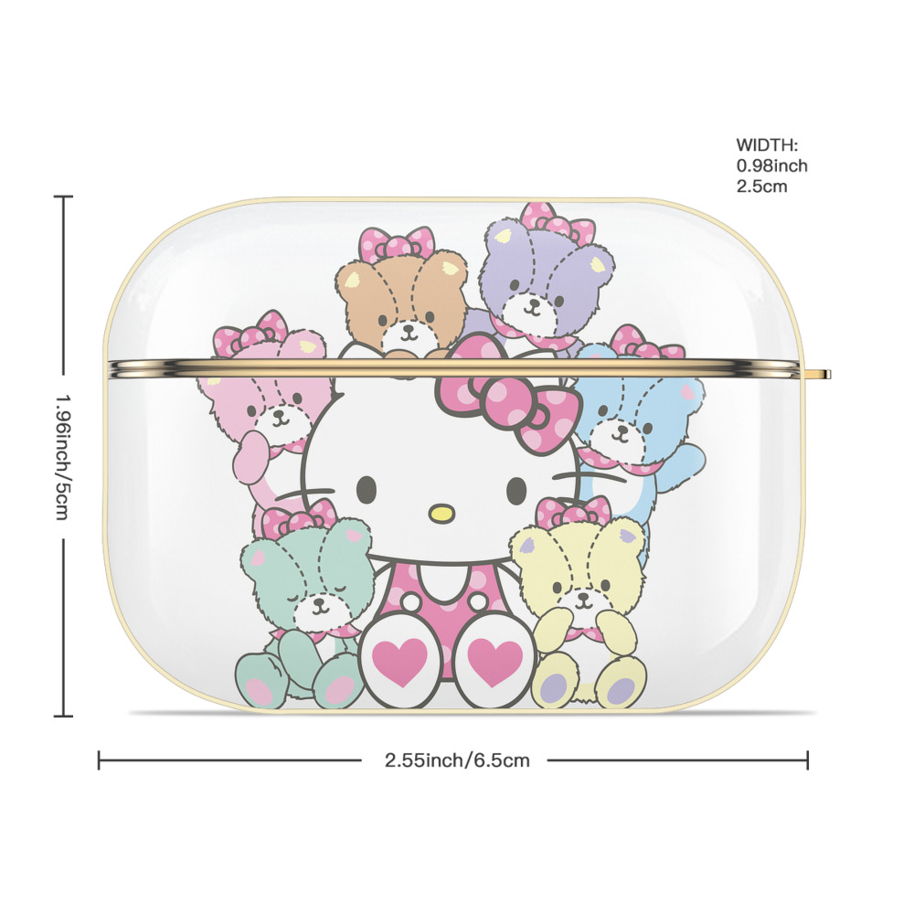 Hello Kitty ハローキティ 【AirPods Pro用】ハードシェル保護ケース｜耐衝撃・防指紋・カラビナ付き商品仕様