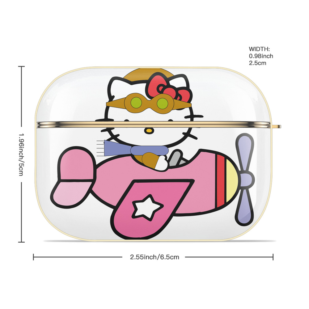 Hello Kitty ハローキティ 【AirPods Pro用】ハードシェル保護ケース｜耐衝撃・防指紋・カラビナ付き商品仕様