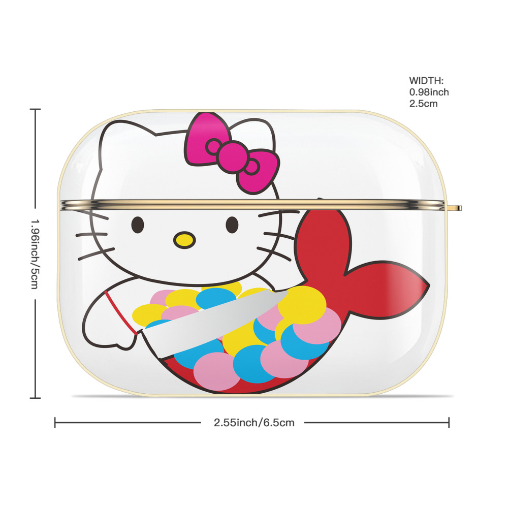 Hello Kitty ハローキティ 【AirPods Pro用】ハードシェル保護ケース｜耐衝撃・防指紋・カラビナ付き商品仕様