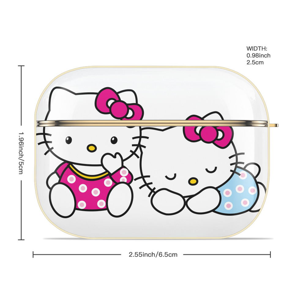 Hello Kitty ハローキティ 【AirPods Pro用】ハードシェル保護ケース｜耐衝撃・防指紋・カラビナ付き商品仕様