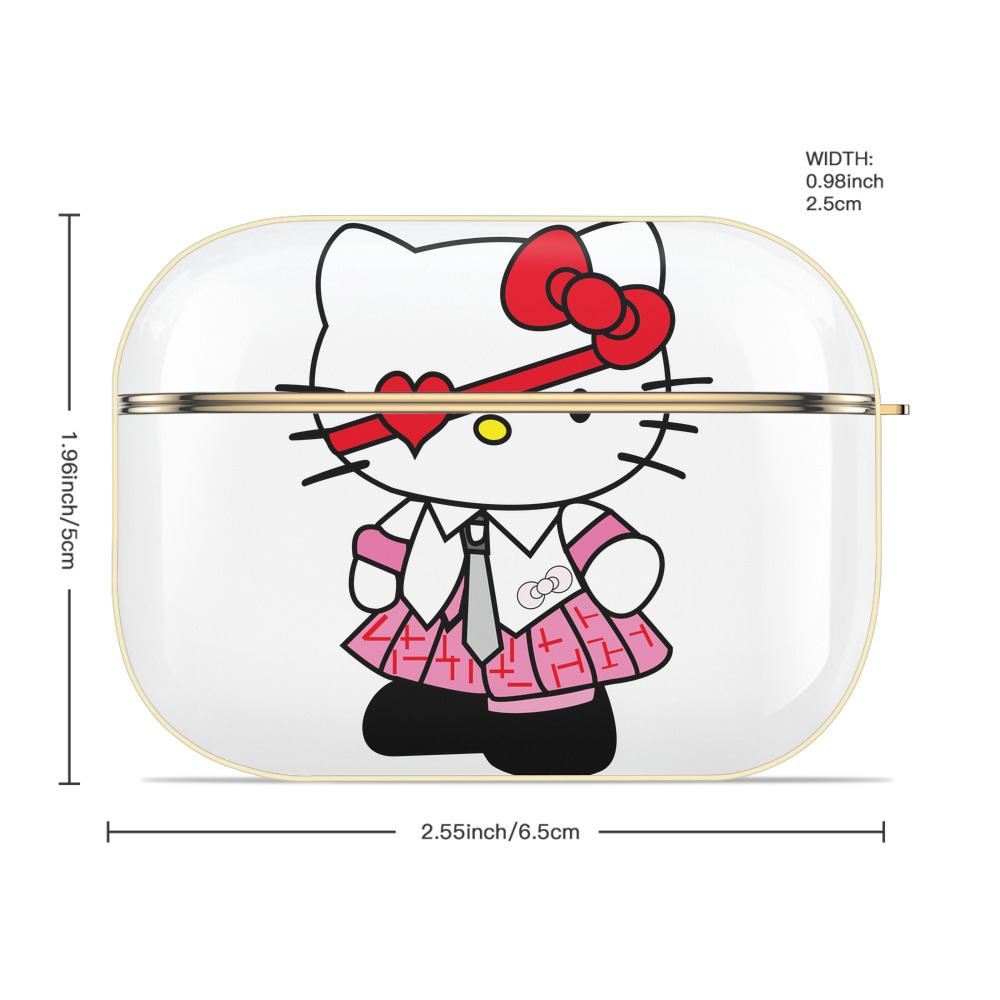 Hello Kitty ハローキティ 【AirPods Pro用】ハードシェル保護ケース｜耐衝撃・防指紋・カラビナ付き商品仕様