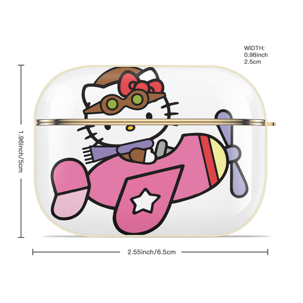 Hello Kitty ハローキティ 【AirPods Pro用】ハードシェル保護ケース｜耐衝撃・防指紋・カラビナ付き商品仕様