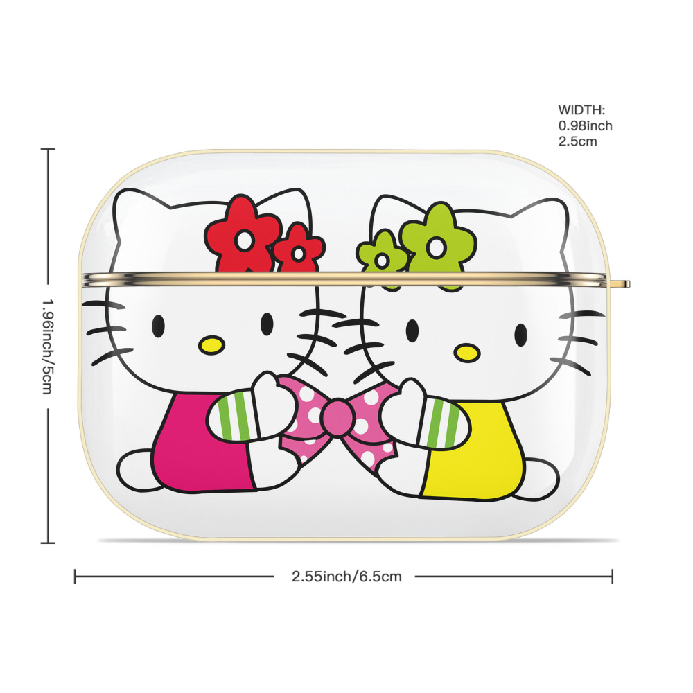 Hello Kitty ハローキティ 【AirPods Pro用】ハードシェル保護ケース｜耐衝撃・防指紋・カラビナ付き商品仕様