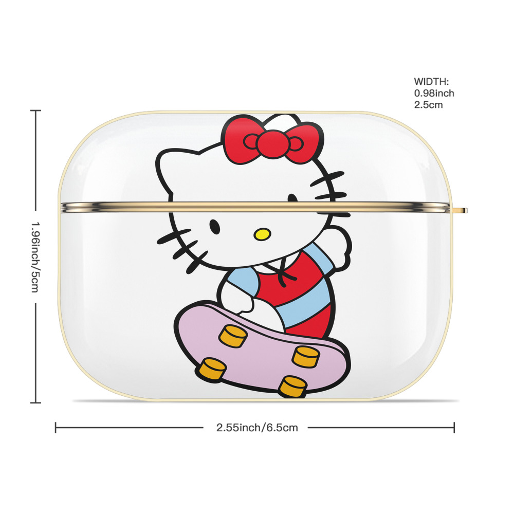 Hello Kitty ハローキティ 【AirPods Pro用】ハードシェル保護ケース｜耐衝撃・防指紋・カラビナ付き商品仕様