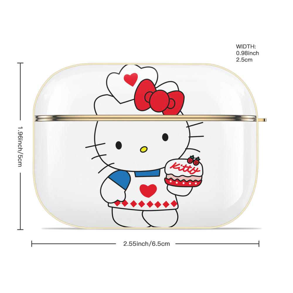 Hello Kitty ハローキティ 【AirPods Pro用】ハードシェル保護ケース｜耐衝撃・防指紋・カラビナ付き商品仕様