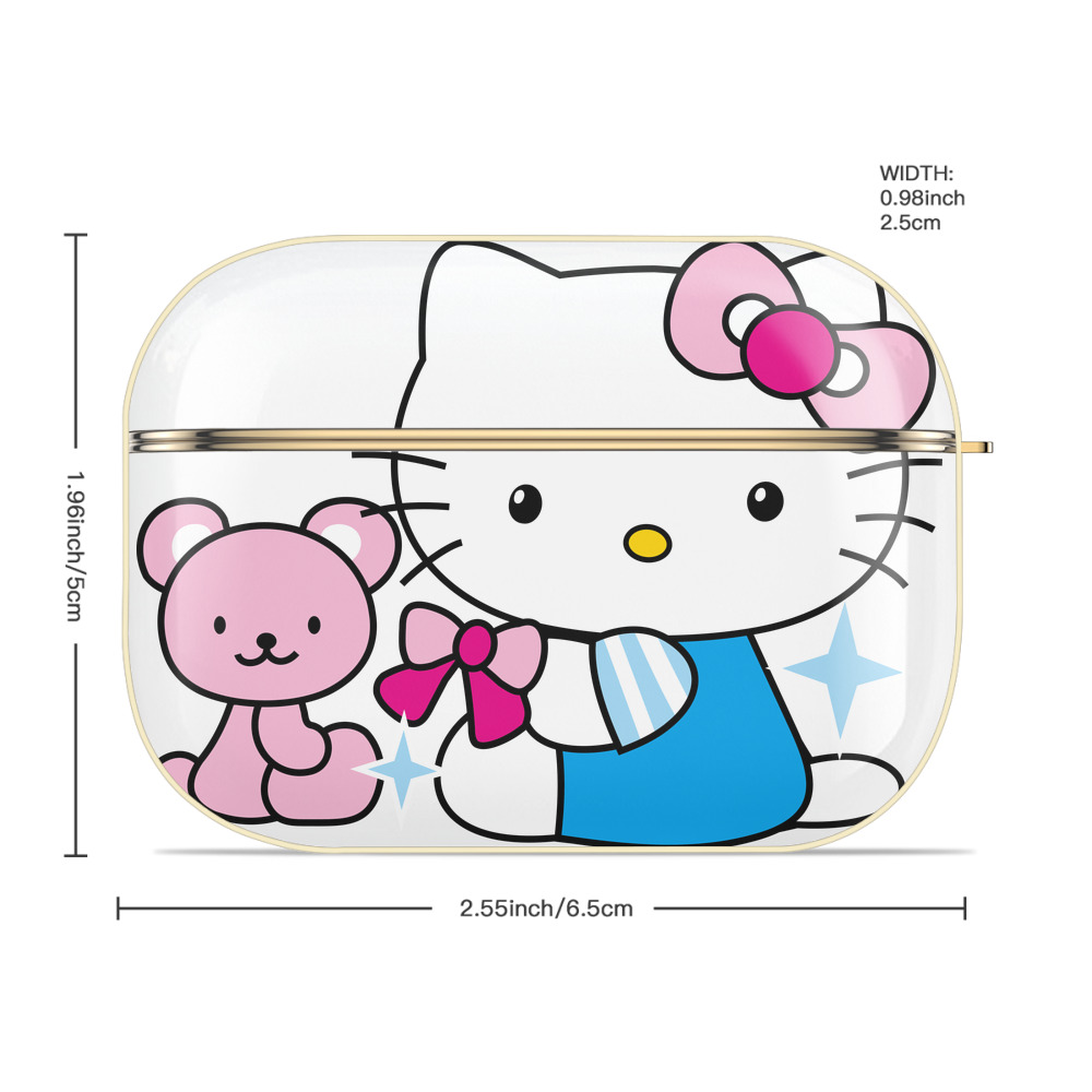 Hello Kitty ハローキティ 【AirPods Pro用】ハードシェル保護ケース｜耐衝撃・防指紋・カラビナ付き商品仕様
