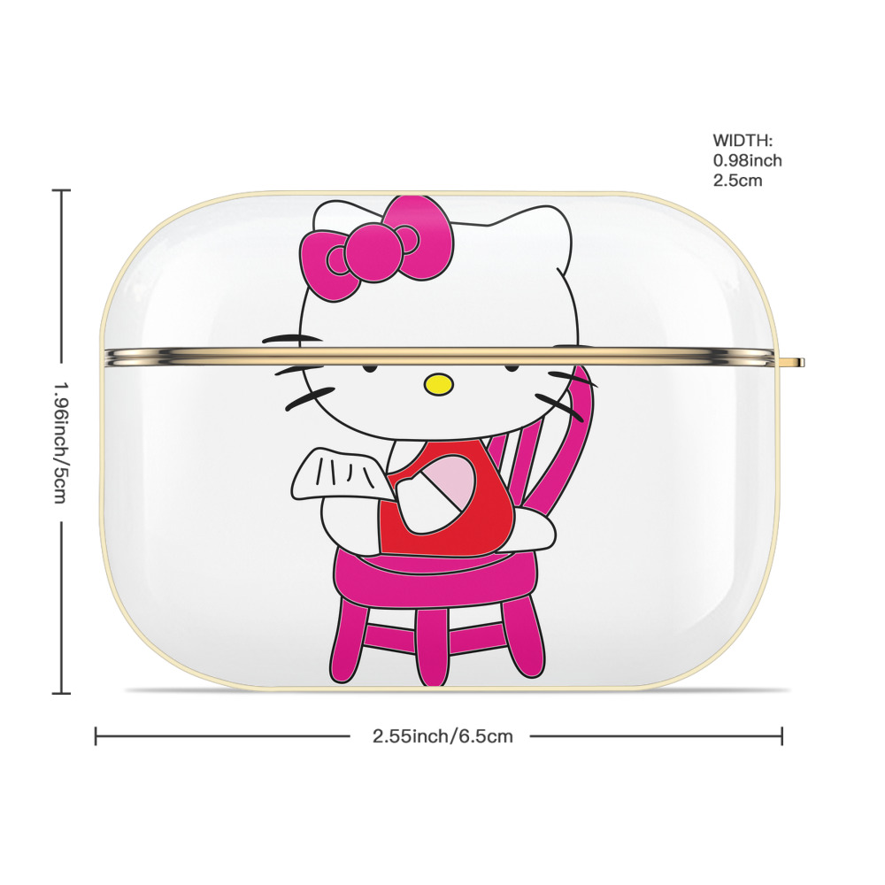 Hello Kitty ハローキティ 【AirPods Pro用】ハードシェル保護ケース｜耐衝撃・防指紋・カラビナ付き商品仕様