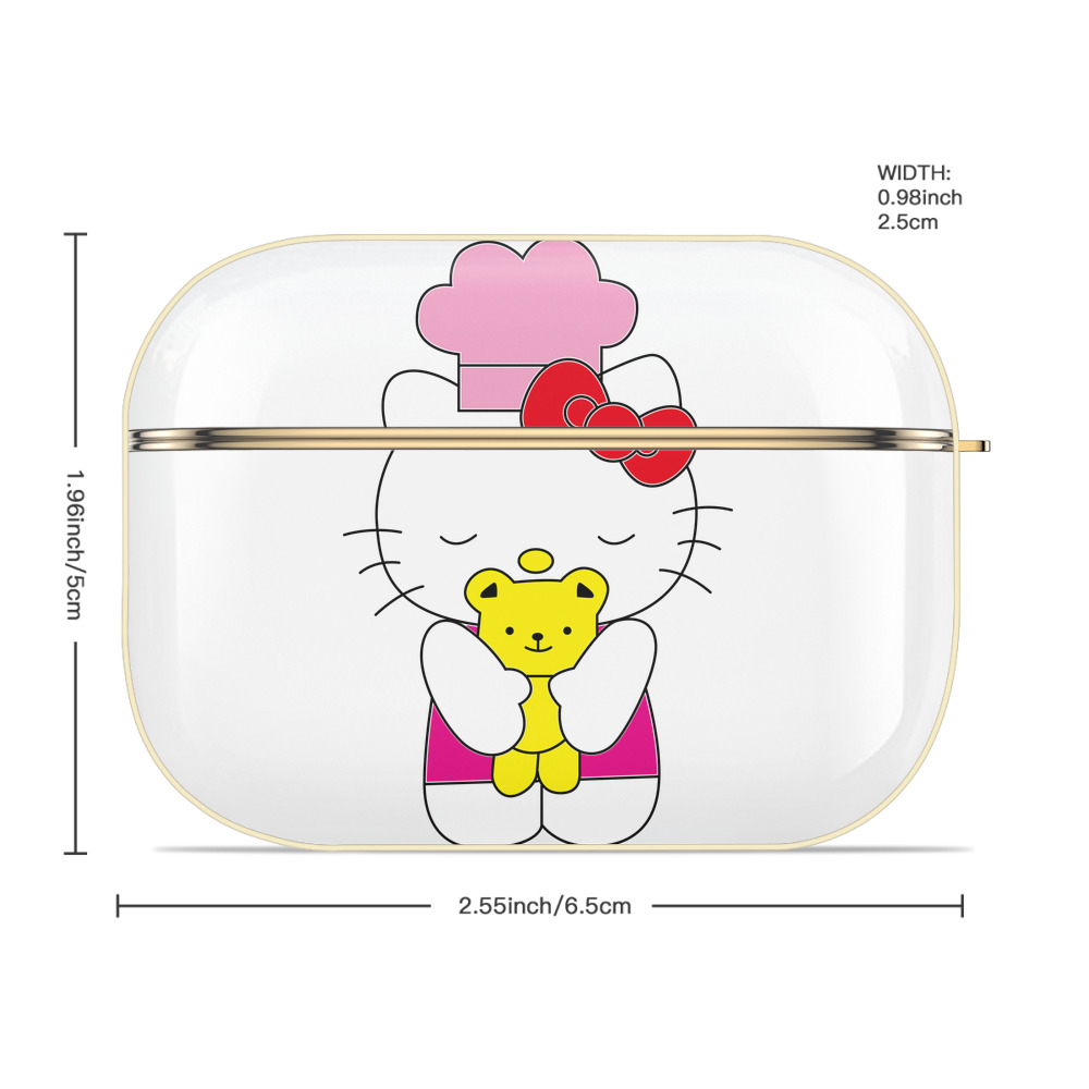 Hello Kitty ハローキティ 【AirPods Pro用】ハードシェル保護ケース｜耐衝撃・防指紋・カラビナ付き商品仕様