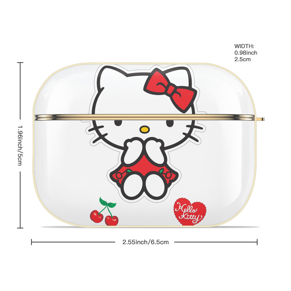 Hello Kitty ハローキティ 【AirPods Pro用】ハードシェル保護ケース｜耐衝撃・防指紋・カラビナ付き商品仕様