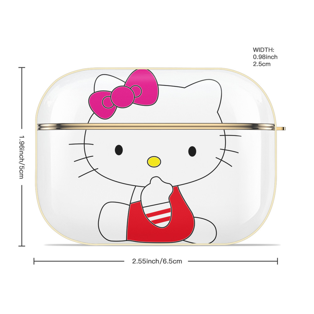 Hello Kitty ハローキティ 【AirPods Pro用】ハードシェル保護ケース｜耐衝撃・防指紋・カラビナ付き商品仕様