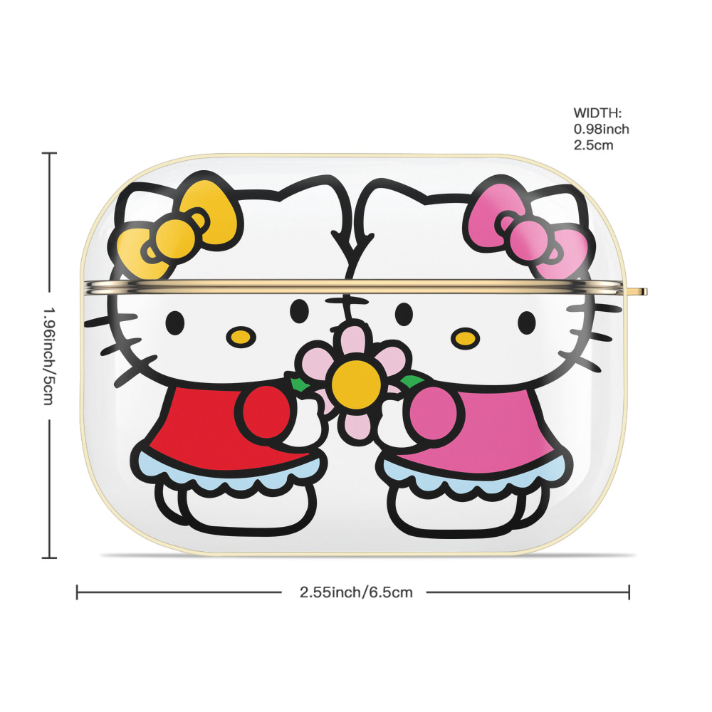 Hello Kitty ハローキティ 【AirPods Pro用】ハードシェル保護ケース｜耐衝撃・防指紋・カラビナ付き商品仕様