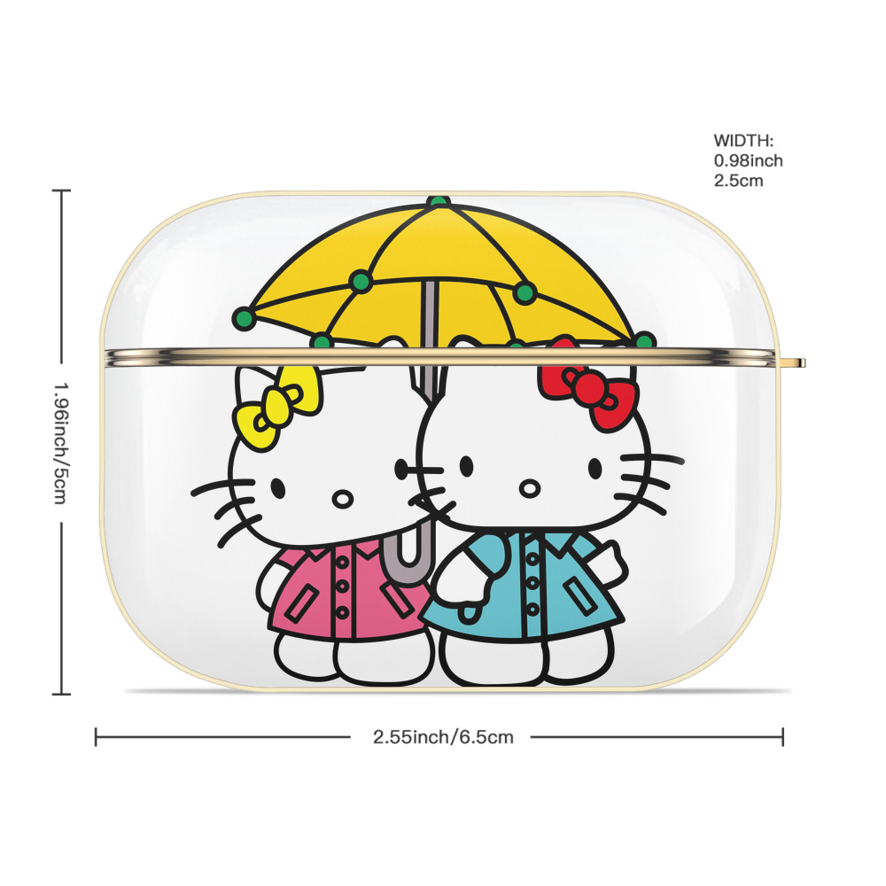 Hello Kitty ハローキティ 【AirPods Pro用】ハードシェル保護ケース｜耐衝撃・防指紋・カラビナ付き商品仕様