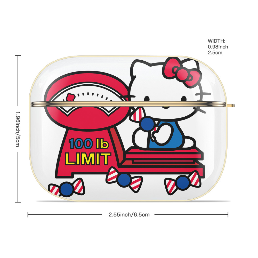 Hello Kitty ハローキティ 【AirPods Pro用】ハードシェル保護ケース｜耐衝撃・防指紋・カラビナ付き商品仕様