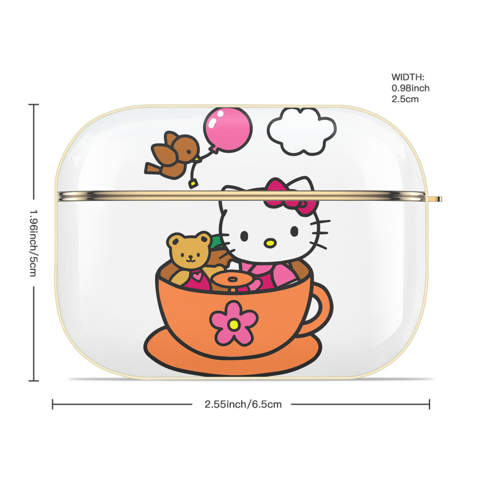 Hello Kitty ハローキティ 【AirPods Pro用】ハードシェル保護ケース｜耐衝撃・防指紋・カラビナ付き商品仕様