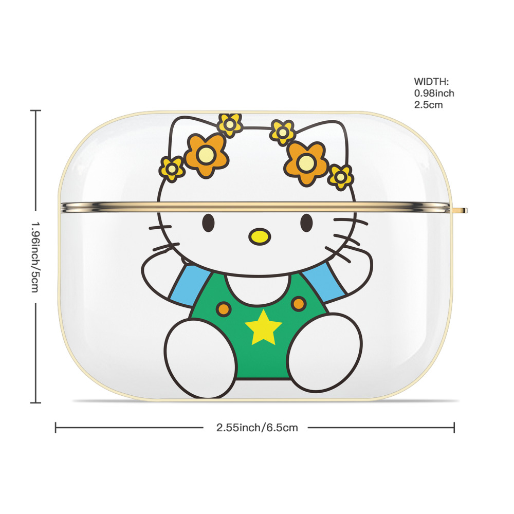 Hello Kitty ハローキティ 【AirPods Pro用】ハードシェル保護ケース｜耐衝撃・防指紋・カラビナ付き商品仕様