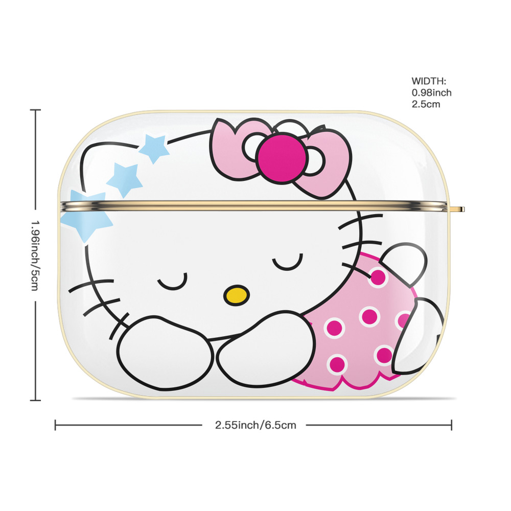 Hello Kitty ハローキティ 【AirPods Pro用】ハードシェル保護ケース｜耐衝撃・防指紋・カラビナ付き商品仕様