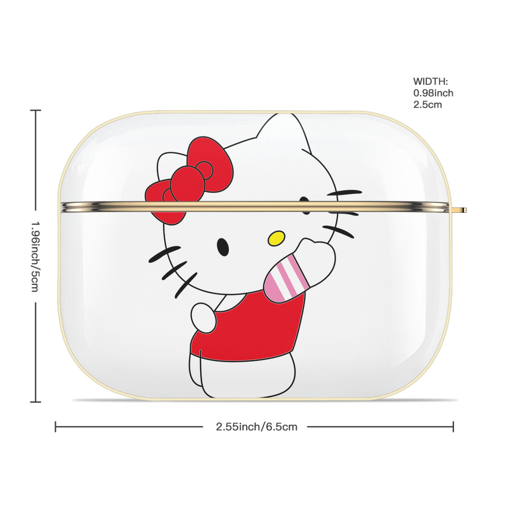 Hello Kitty ハローキティ 【AirPods Pro用】ハードシェル保護ケース｜耐衝撃・防指紋・カラビナ付き商品仕様