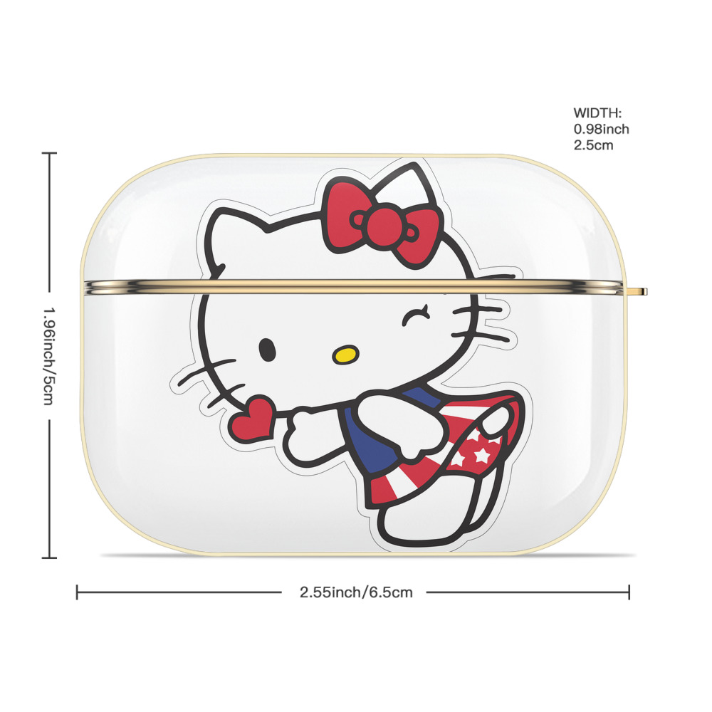 Hello Kitty ハローキティ 【AirPods Pro用】ハードシェル保護ケース｜耐衝撃・防指紋・カラビナ付き商品仕様