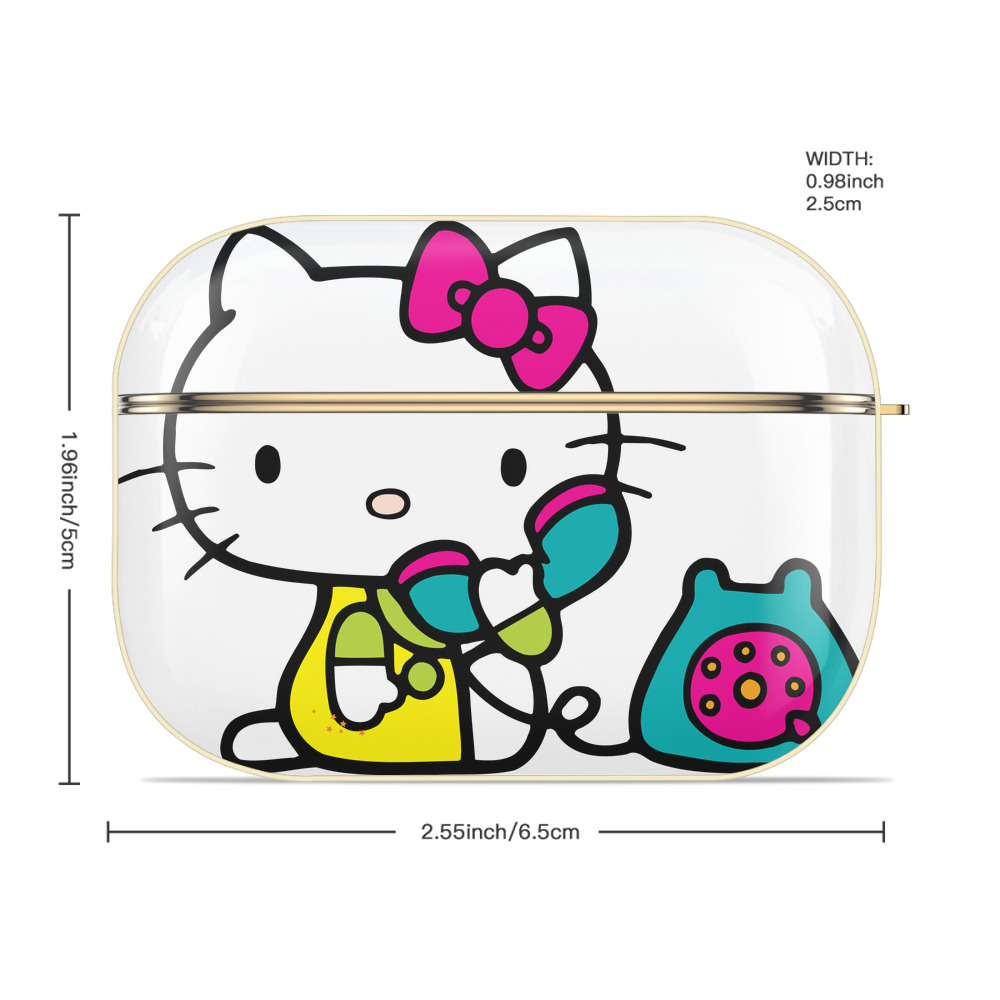 Hello Kitty ハローキティ 【AirPods Pro用】ハードシェル保護ケース｜耐衝撃・防指紋・カラビナ付き商品仕様