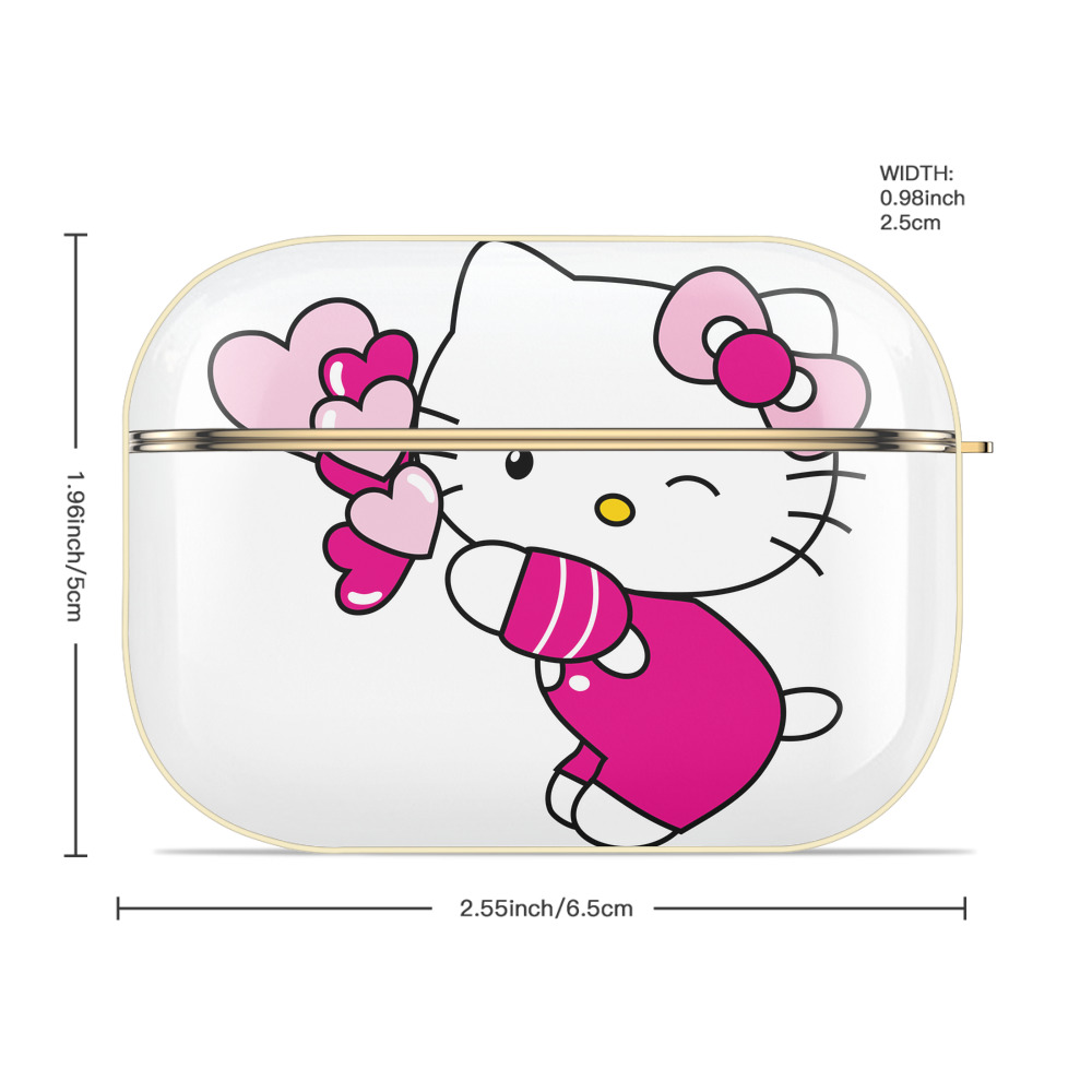 Hello Kitty ハローキティ 【AirPods Pro用】ハードシェル保護ケース｜耐衝撃・防指紋・カラビナ付き商品仕様