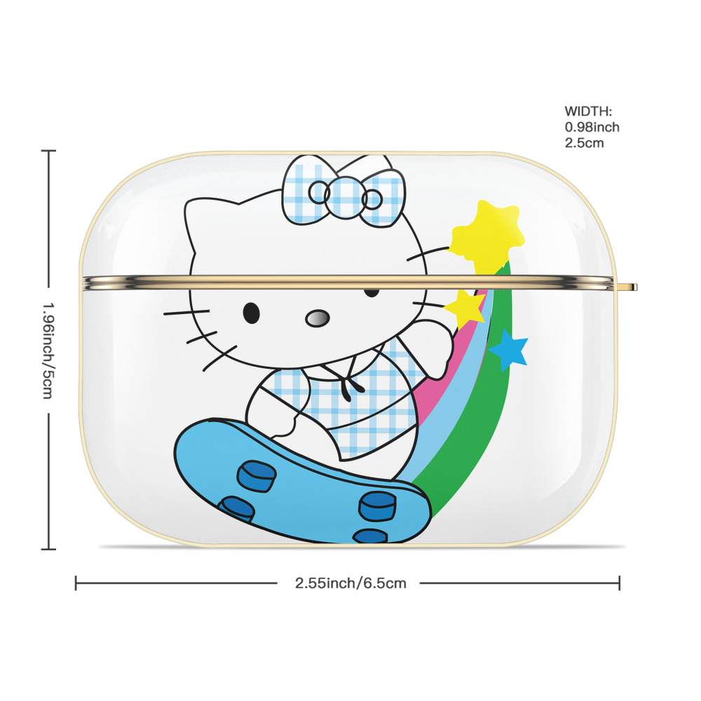 Hello Kitty ハローキティ 【AirPods Pro用】ハードシェル保護ケース｜耐衝撃・防指紋・カラビナ付き商品仕様