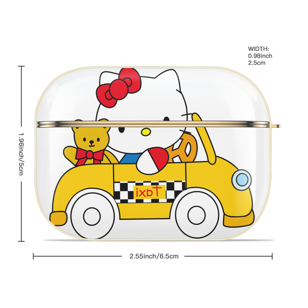 Hello Kitty ハローキティ 【AirPods Pro用】ハードシェル保護ケース｜耐衝撃・防指紋・カラビナ付き商品仕様