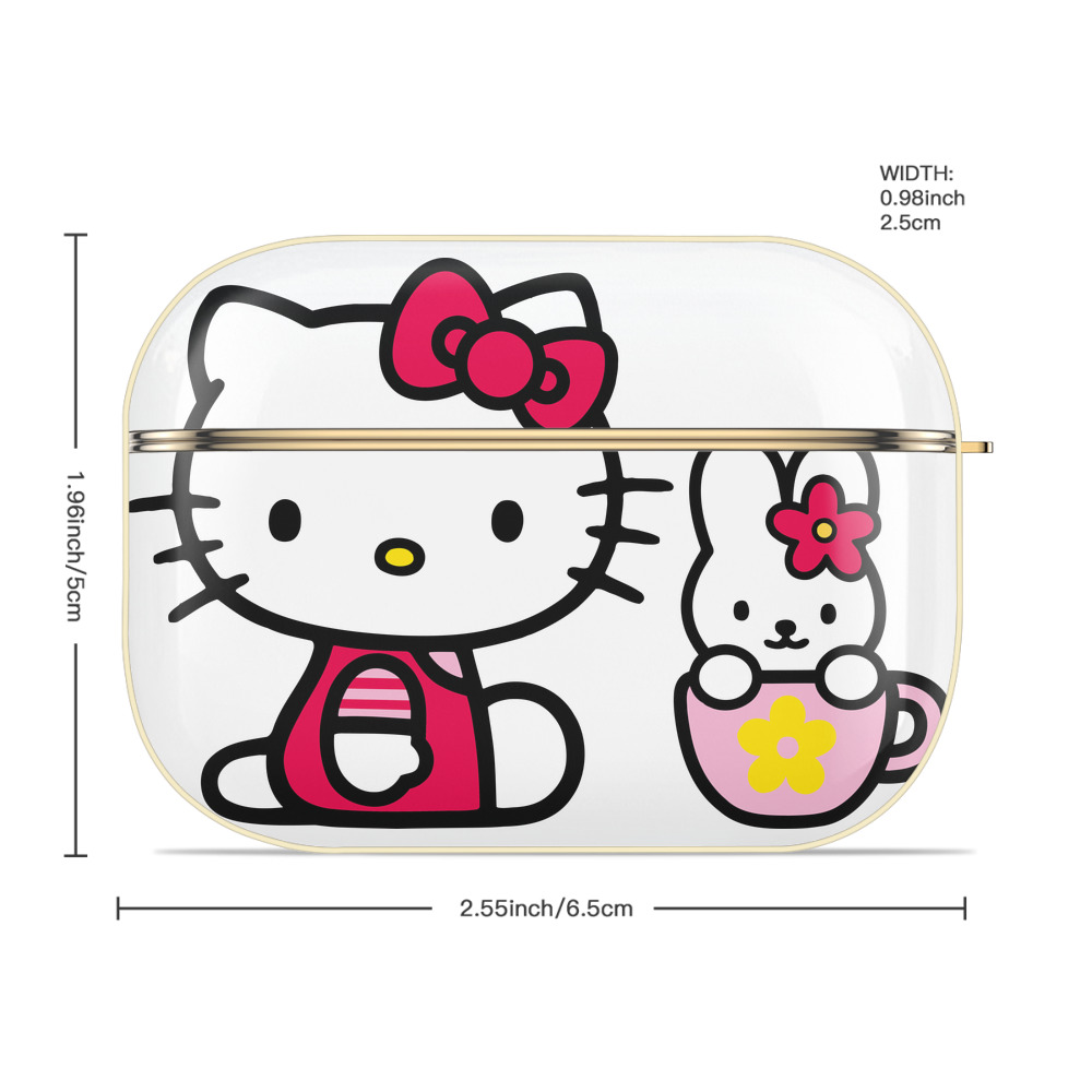 Hello Kitty ハローキティ 【AirPods Pro用】ハードシェル保護ケース｜耐衝撃・防指紋・カラビナ付き商品仕様