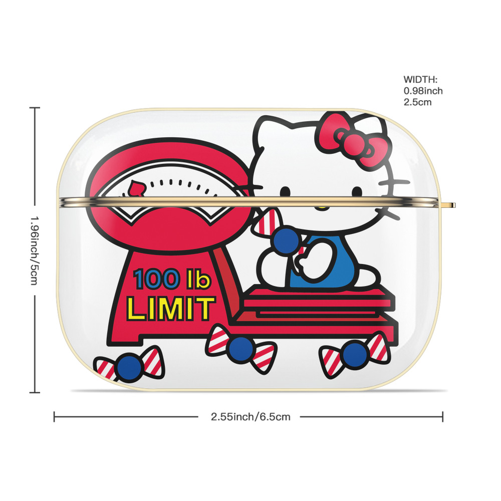 Hello Kitty ハローキティ 【AirPods Pro用】ハードシェル保護ケース｜耐衝撃・防指紋・カラビナ付き商品仕様