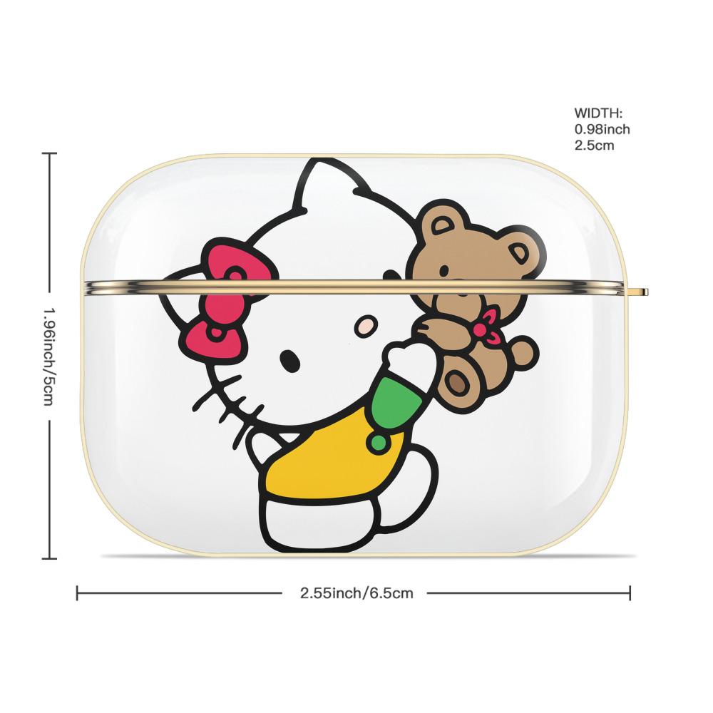 Hello Kitty ハローキティ 【AirPods Pro用】ハードシェル保護ケース｜耐衝撃・防指紋・カラビナ付き商品仕様