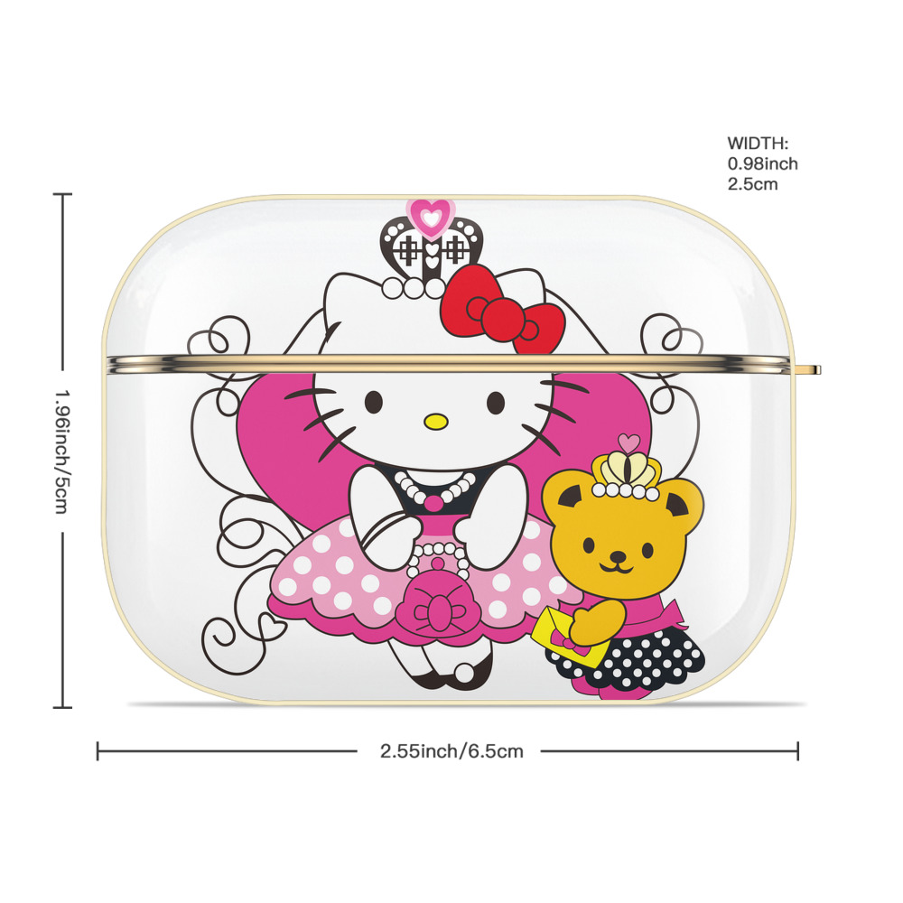 Hello Kitty ハローキティ 【AirPods Pro用】ハードシェル保護ケース｜耐衝撃・防指紋・カラビナ付き商品仕様