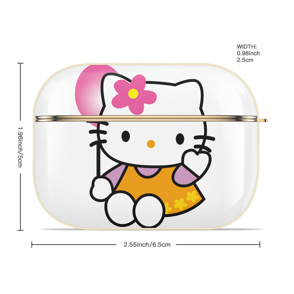 Hello Kitty ハローキティ 【AirPods Pro用】ハードシェル保護ケース｜耐衝撃・防指紋・カラビナ付き商品仕様