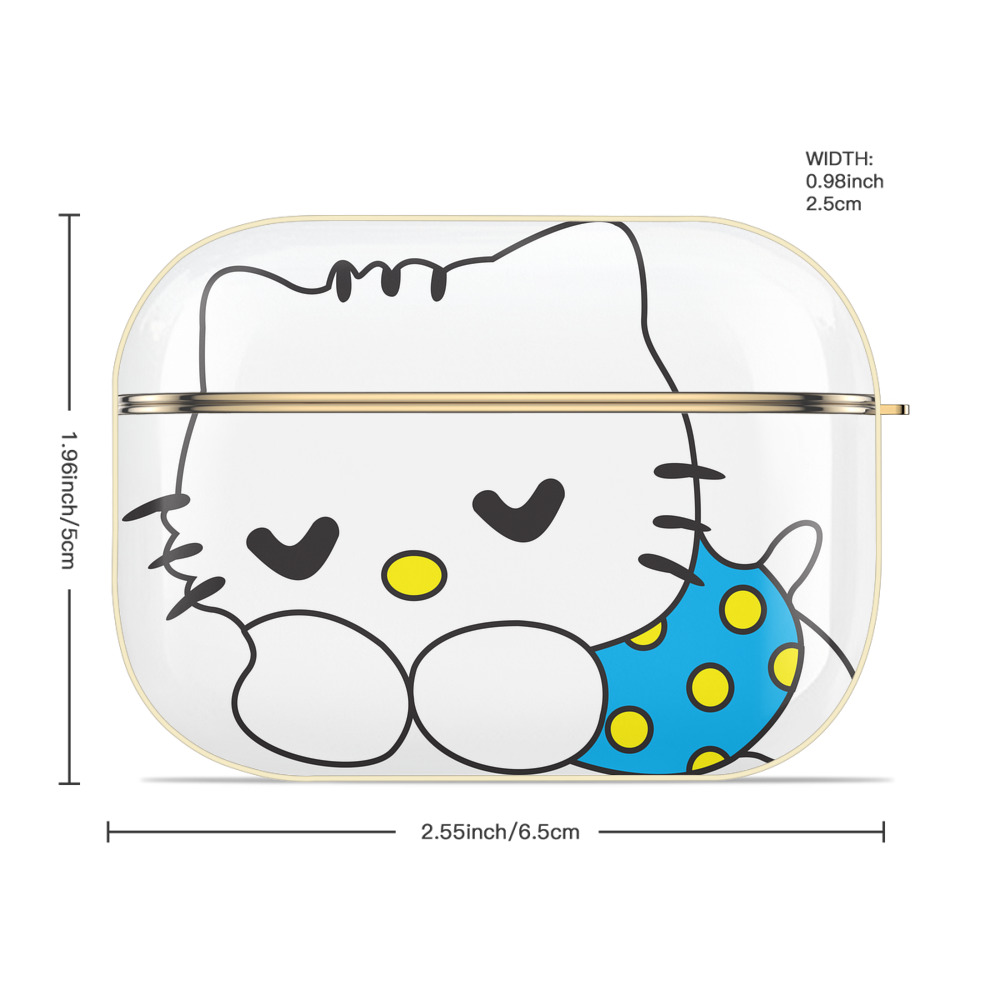 Hello Kitty ハローキティ 【AirPods Pro用】ハードシェル保護ケース｜耐衝撃・防指紋・カラビナ付き商品仕様