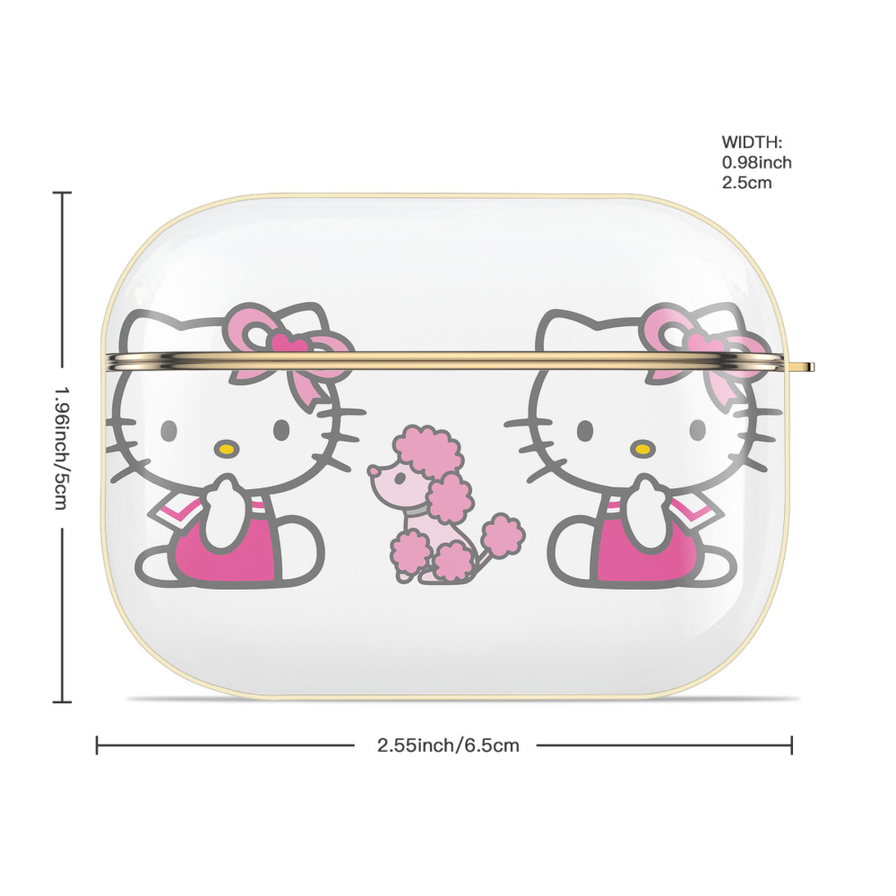 Hello Kitty ハローキティ 【AirPods Pro用】ハードシェル保護ケース｜耐衝撃・防指紋・カラビナ付き商品仕様