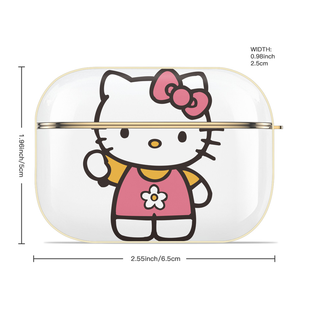 Hello Kitty ハローキティ 【AirPods Pro用】ハードシェル保護ケース｜耐衝撃・防指紋・カラビナ付き商品仕様