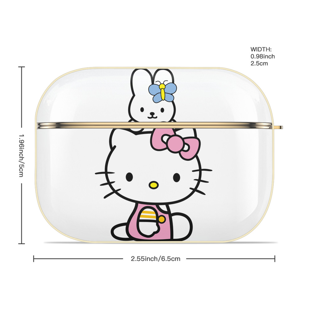 Hello Kitty ハローキティ 【AirPods Pro用】ハードシェル保護ケース｜耐衝撃・防指紋・カラビナ付き商品仕様