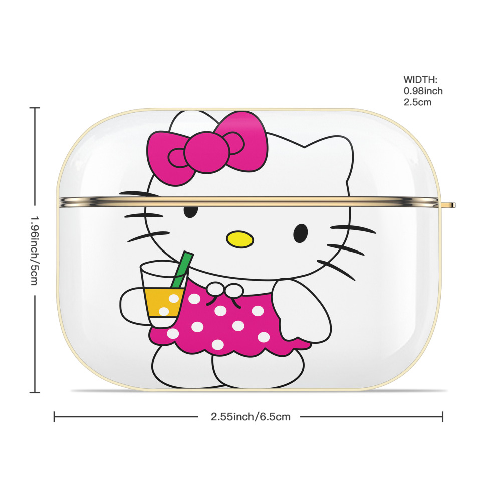 Hello Kitty ハローキティ 【AirPods Pro用】ハードシェル保護ケース｜耐衝撃・防指紋・カラビナ付き商品仕様