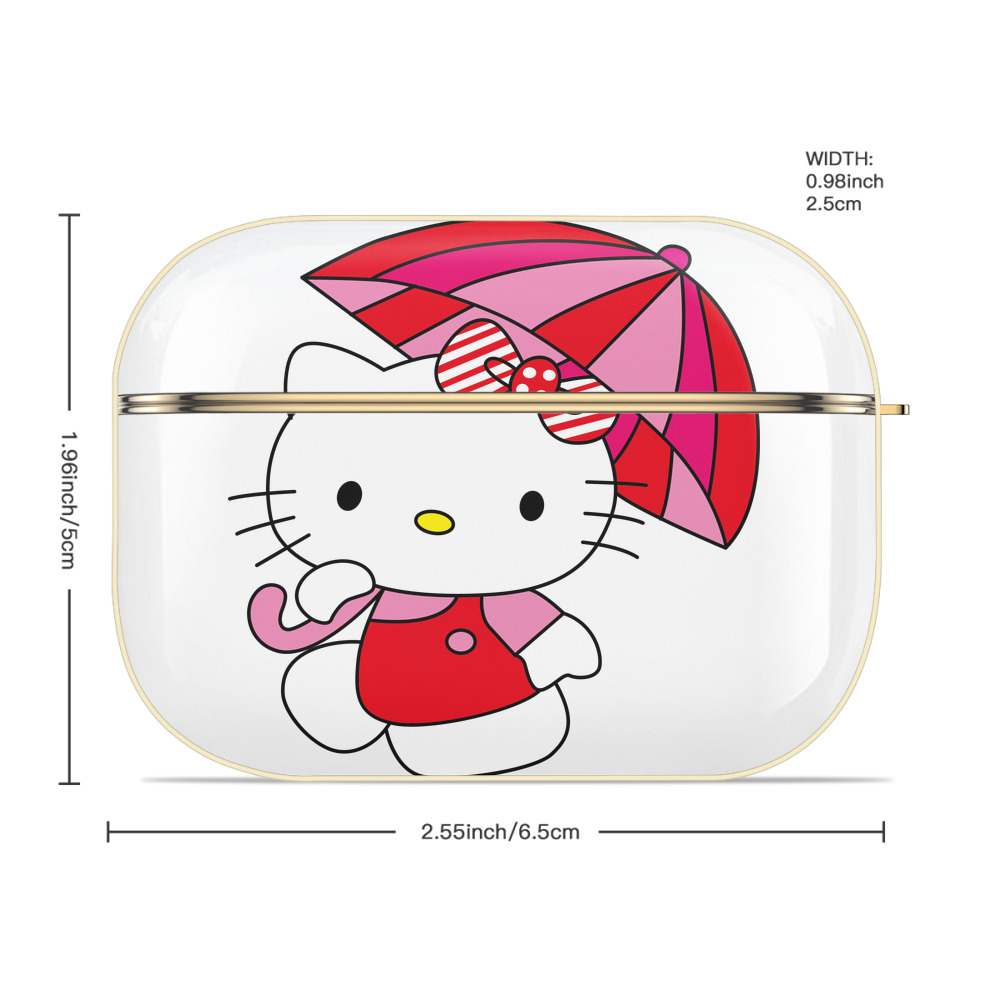 Hello Kitty ハローキティ 【AirPods Pro用】ハードシェル保護ケース｜耐衝撃・防指紋・カラビナ付き商品仕様