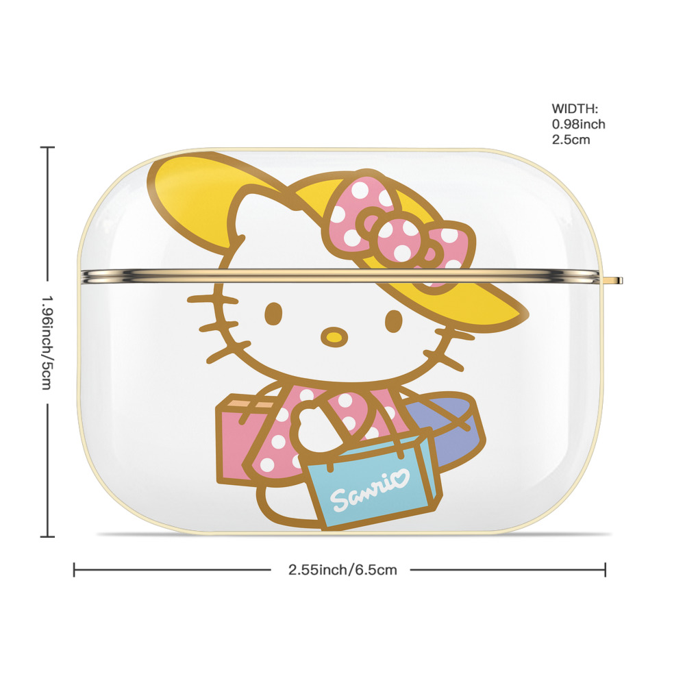 Hello Kitty ハローキティ 【AirPods Pro用】ハードシェル保護ケース｜耐衝撃・防指紋・カラビナ付き商品仕様