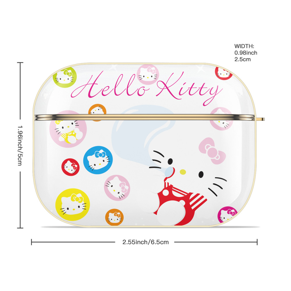 Hello Kitty ハローキティ 【AirPods Pro用】ハードシェル保護ケース｜耐衝撃・防指紋・カラビナ付き商品仕様