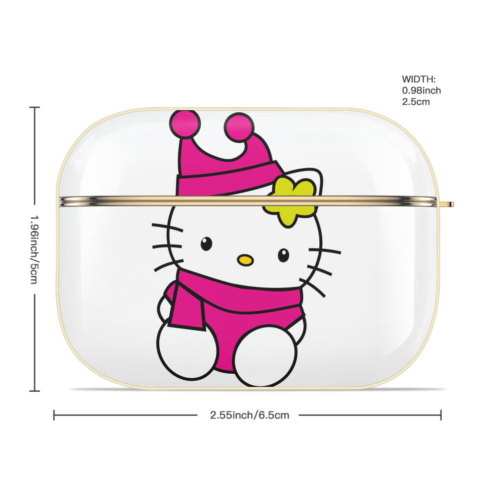 Hello Kitty ハローキティ 【AirPods Pro用】ハードシェル保護ケース｜耐衝撃・防指紋・カラビナ付き商品仕様
