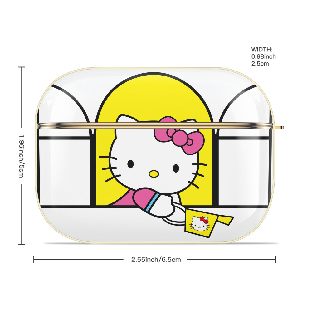 Hello Kitty ハローキティ 【AirPods Pro用】ハードシェル保護ケース｜耐衝撃・防指紋・カラビナ付き商品仕様